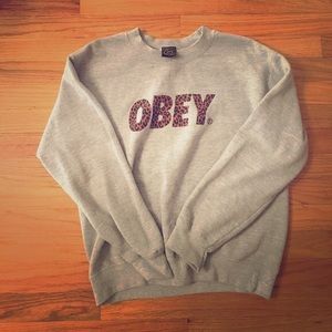 Obey Cheetah Print Pullover